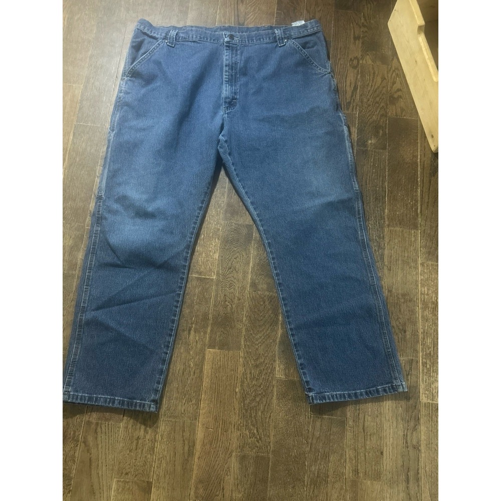 Wrangler Carpenter Jeans Adult 42x30 Blue Denim Straight Leg Men's